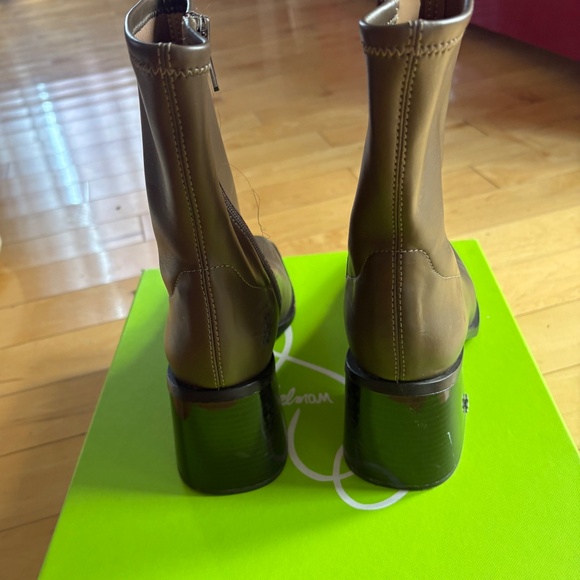 Sam Edelman Wells Olive Taupe Ankle Boots - Picture 6 of 9